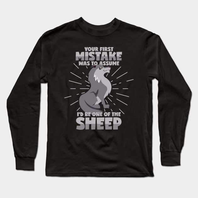 Wolf in Sheep's Clothing Long Sleeve T-Shirt by voidea